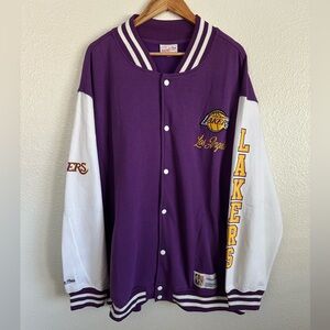 Los Angeles Lakers Mitchell & Ness Hardwood Classics Jacket Big & Tall Sizes